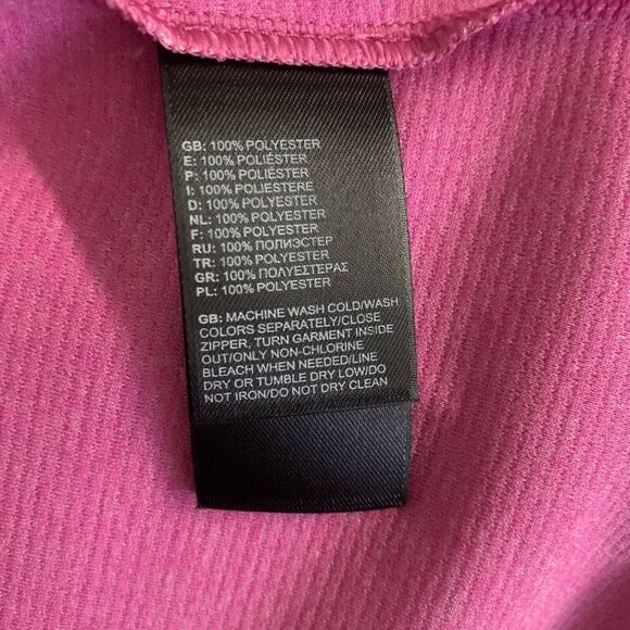 The North Face Pink White Striped Activewear V Neck Blouse - Picture 4 of 4